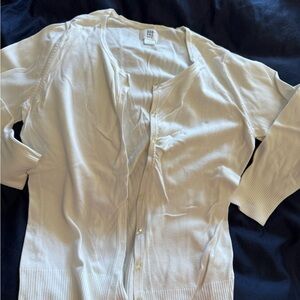 Apt. 9 Women's Cream Button Down Sweater